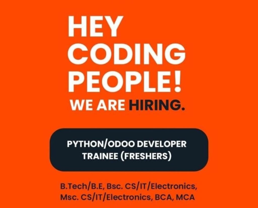 We Are Hiring Python Developer (Fresher) in 2025