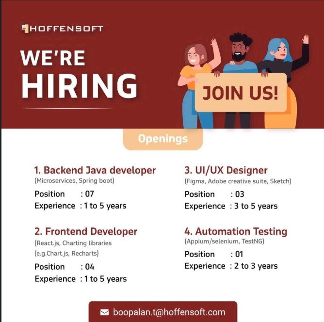 We’re Hiring! Join the Dynamic Team at Hoffensoft