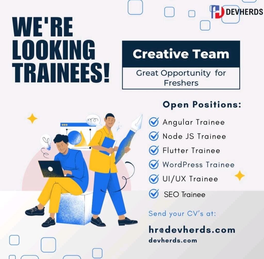 Trainee Jobs for Freshers 2025