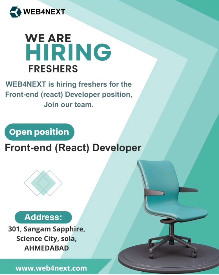 We Are Hiring Freshers for Front-End Developer In 2025