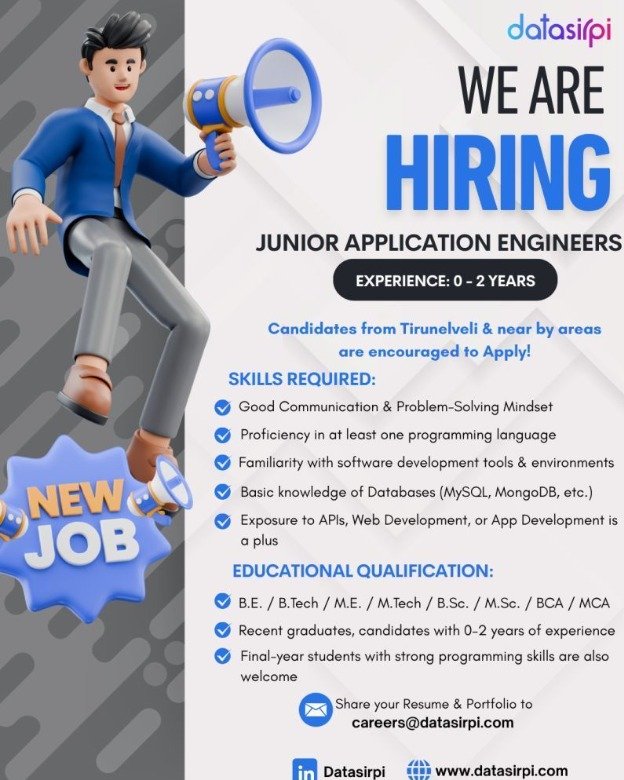 We Are Hiring: 0–2 years of experience