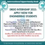 DRDO Internship 2025