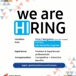 DevOps Site Reliability Engineer Jobs in Pune and Bangalore