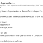 Java & React.js Developer Internships at Satmat Technologies