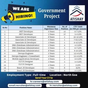 Government Project Jobs 2025