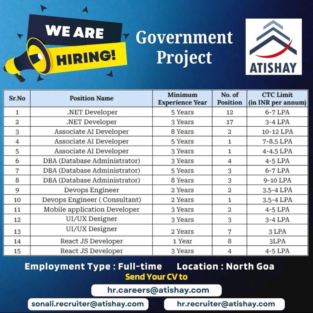 Government Project Jobs 2025